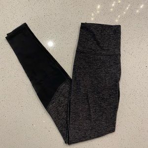 Lululemon High Rise Grey Tight w/ Mesh Detail